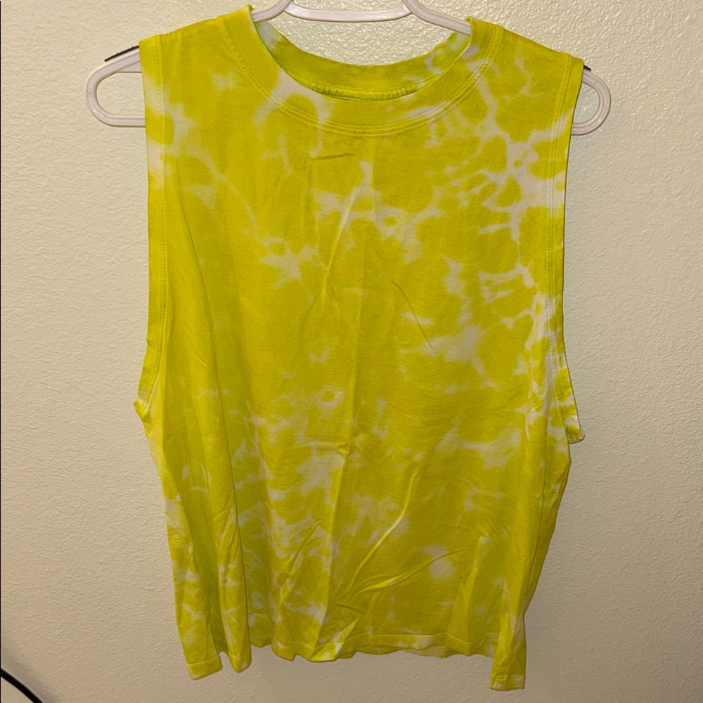Lululemon Yellow Tie-Dye Sleeveless Top